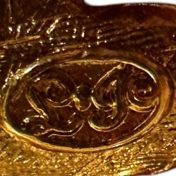 Vintage Enamel Flower Rhinestone Brooch Pin - Daisy With Lady Bug Signed - Picture 5 of 6